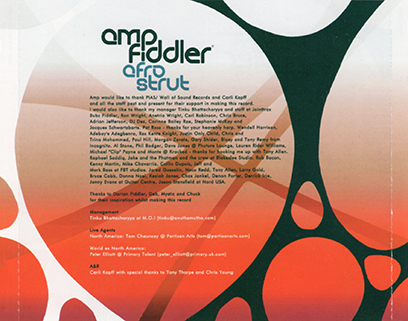 Amp Fiddler CD Afro Strut tray in